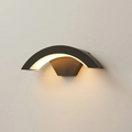 Modern LED Outdoor Wall Light with Motion Sensor, Black, Aluminum, Waterproof, Energy Efficient — Image 4