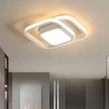 Modern LED Ceiling Light Fixture - Black & White, Metal, 12-inch — Image 2