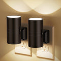 Adjustable LED Wall Night Light with Sensor, Black, Energy-Efficient, Eye-Care — Main Image