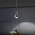 Modern Pendant Light Fixture Chrome Finish Adjustable Height LED Dining Room — Main Image