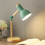 Modern Wooden Desk Lamp Adjustable LED Reading Light Rotatable Arm Home Office — Image 10