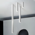 Modern Minimalist LED Ceiling Pendant Light - Black & White, Aluminum, 6cm Diameter — Main Image
