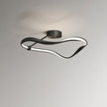 Modern LED Ceiling Light Fixture Wave Design Black White 48W 58W for Living Room Bedroom — Main Image