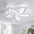 Modern LED Ceiling Light Fixture Petal Design White Metal Acrylic — Main Image