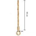 Handcrafted Wooden Pendant Light Fixture Beaded Design Natural Wood — Image 9