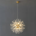 Luxurious Crystal Chandelier Pendant Light Fixture Dandelion Design Gold — Image 7