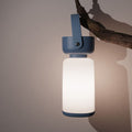 Portable LED Lantern Rechargeable USB Dimmable Brightness with Handle Blue Brown — Main Image