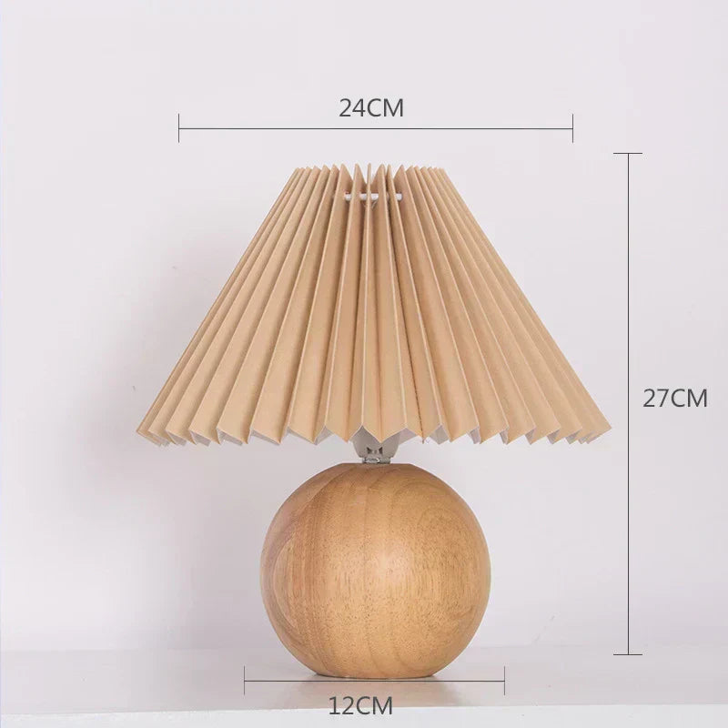 Ceramic Table Lamp with Pleated Fabric Shade, Pink, Modern Home Decor — Image 10