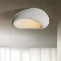 Modern Minimalist Ceiling Light Stone Texture LED Flush Mount Fixture — Main Image