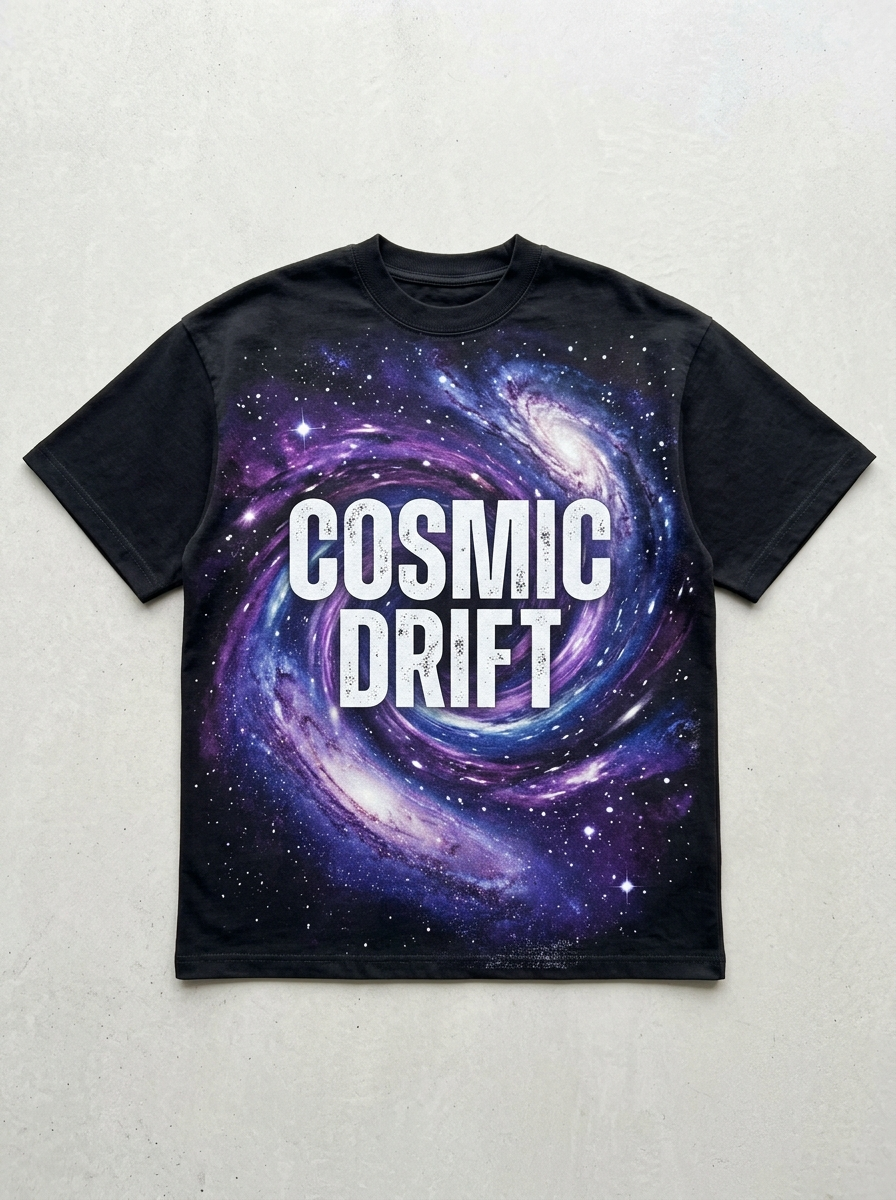 Cosmic Drift Oversized T-Shirt - Front view