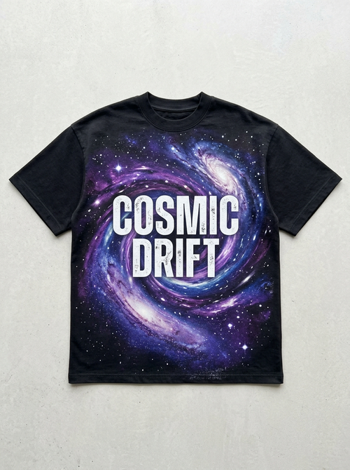 Cosmic Drift Oversized T-Shirt - Front view