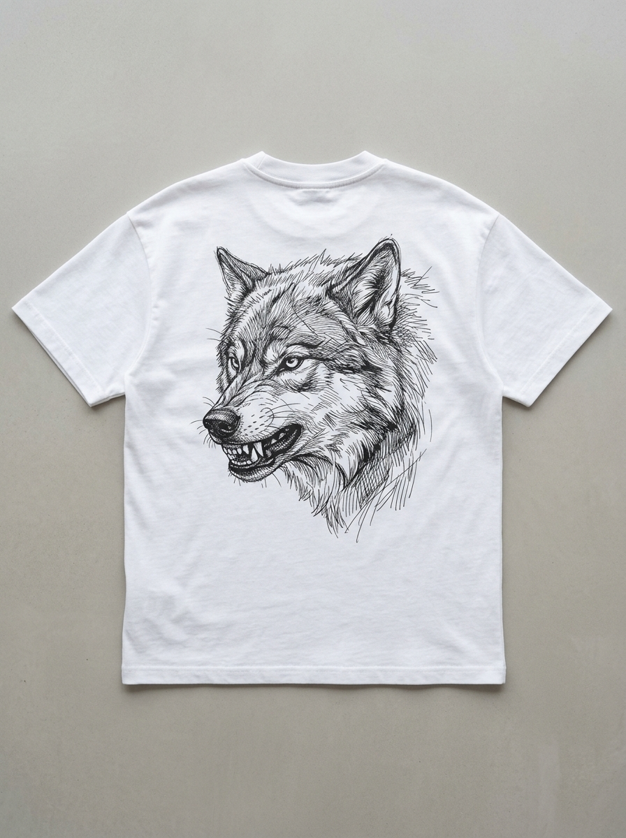 Iron Wolf Oversized T-Shirt - Back view