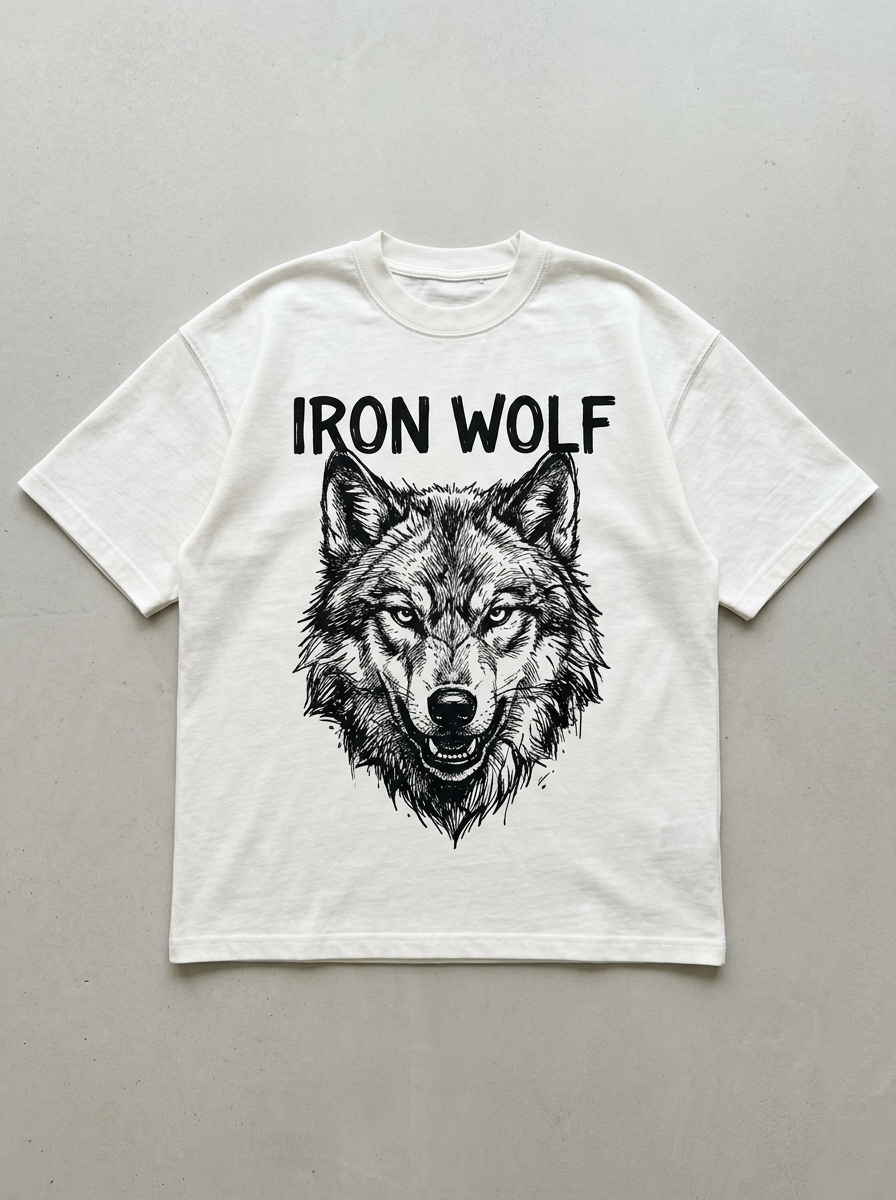 Iron Wolf Oversized T-Shirt - Front view