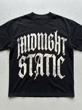 Midnight Static Oversized T-Shirt - Front view