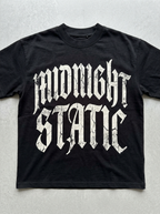 Midnight Static Oversized T-Shirt - Front view
