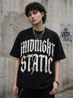 Midnight Static Oversized T-Shirt - Worn