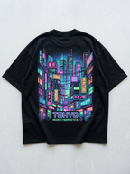 Neon Tokyo Oversized T-Shirt - Back view