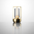 Modern LED Table Lamp Metal Frame Black Gold Silver Ambient Lighting — Image 5