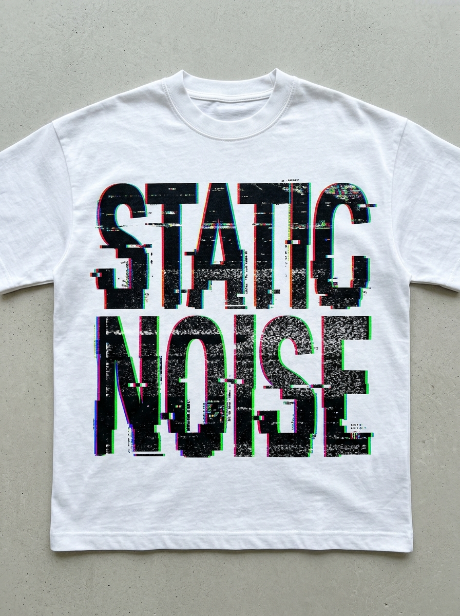 Static Noise Oversized T-Shirt - Front view