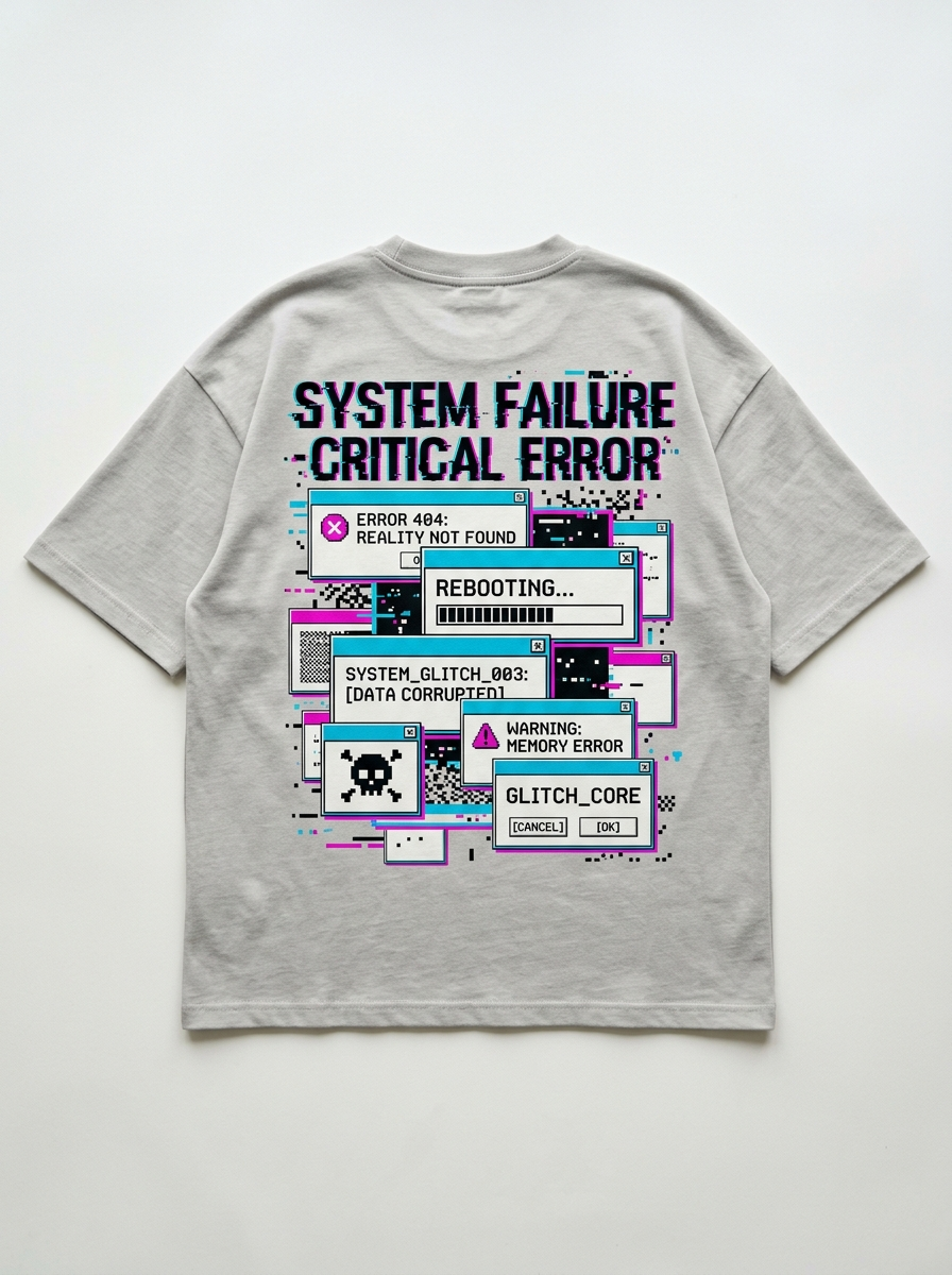 System Error Oversized T-Shirt - Back view