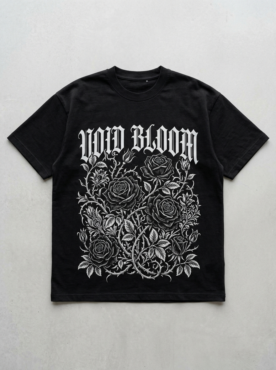 Void Bloom Oversized T-Shirt - Front view